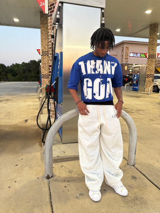 “RULE #1” (BLUE) DROP SHOULDER TEE