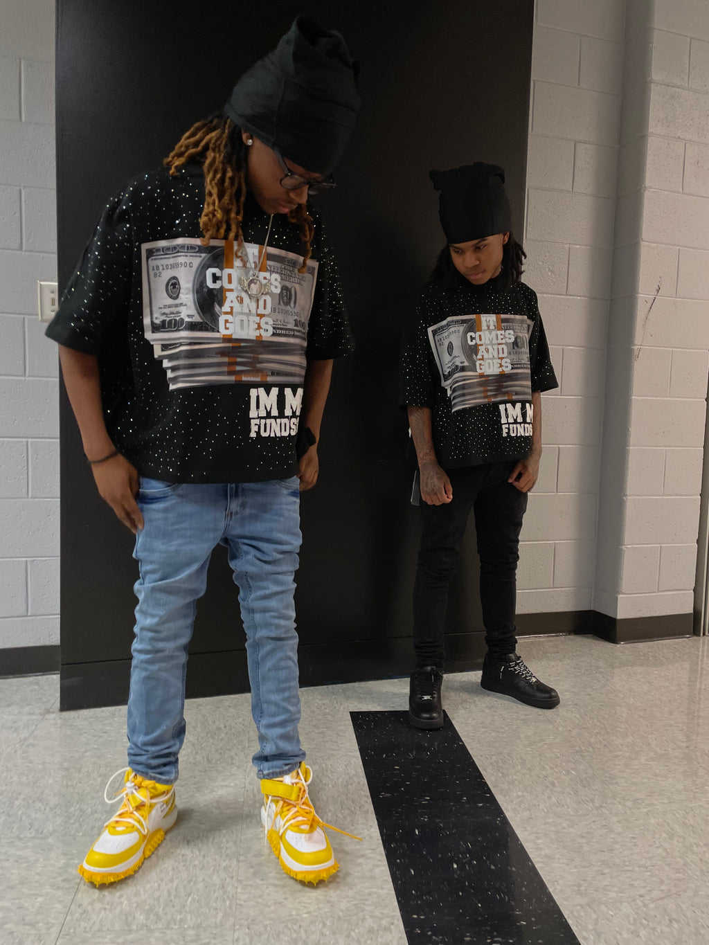 Money Motivation Black Boxy Tee