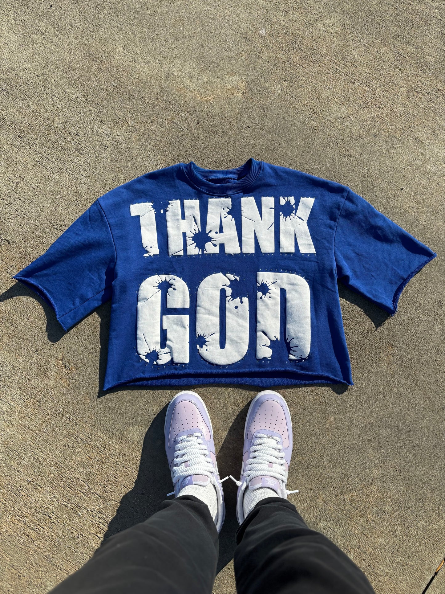 “RULE #1” (BLUE) DROP SHOULDER TEE