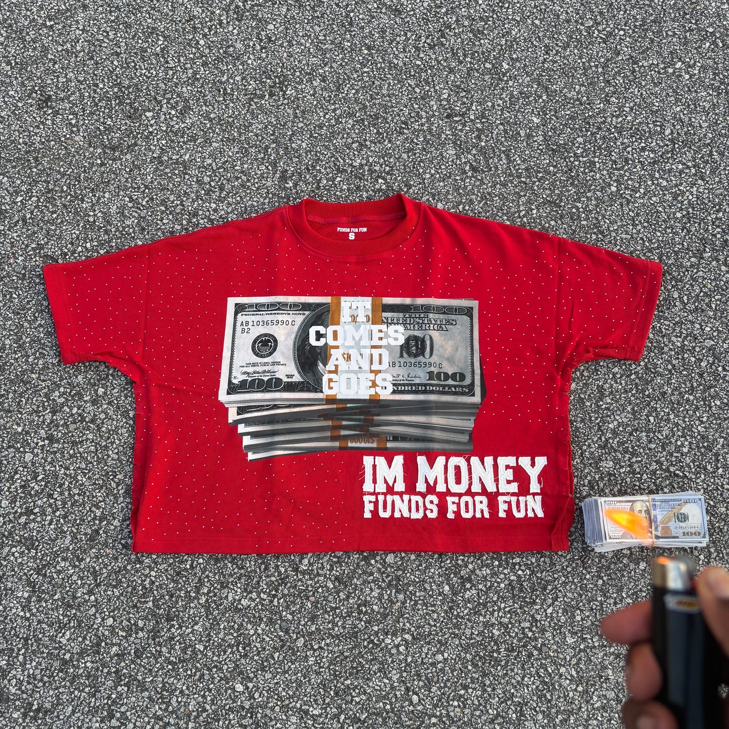 “MONEY MOTIVATION” (RED) DROP SHOULDER BOXY TEE