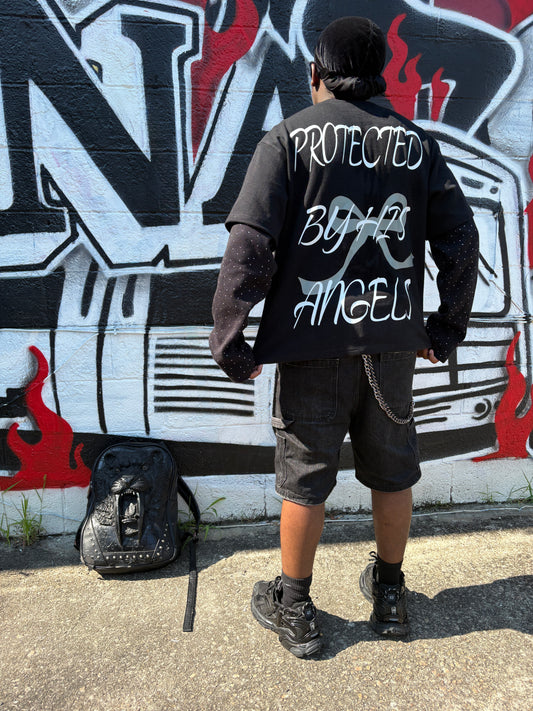 “GOD CHILD” (BLACK) DOUBLED LAYERED LONG SLEEVE TEE