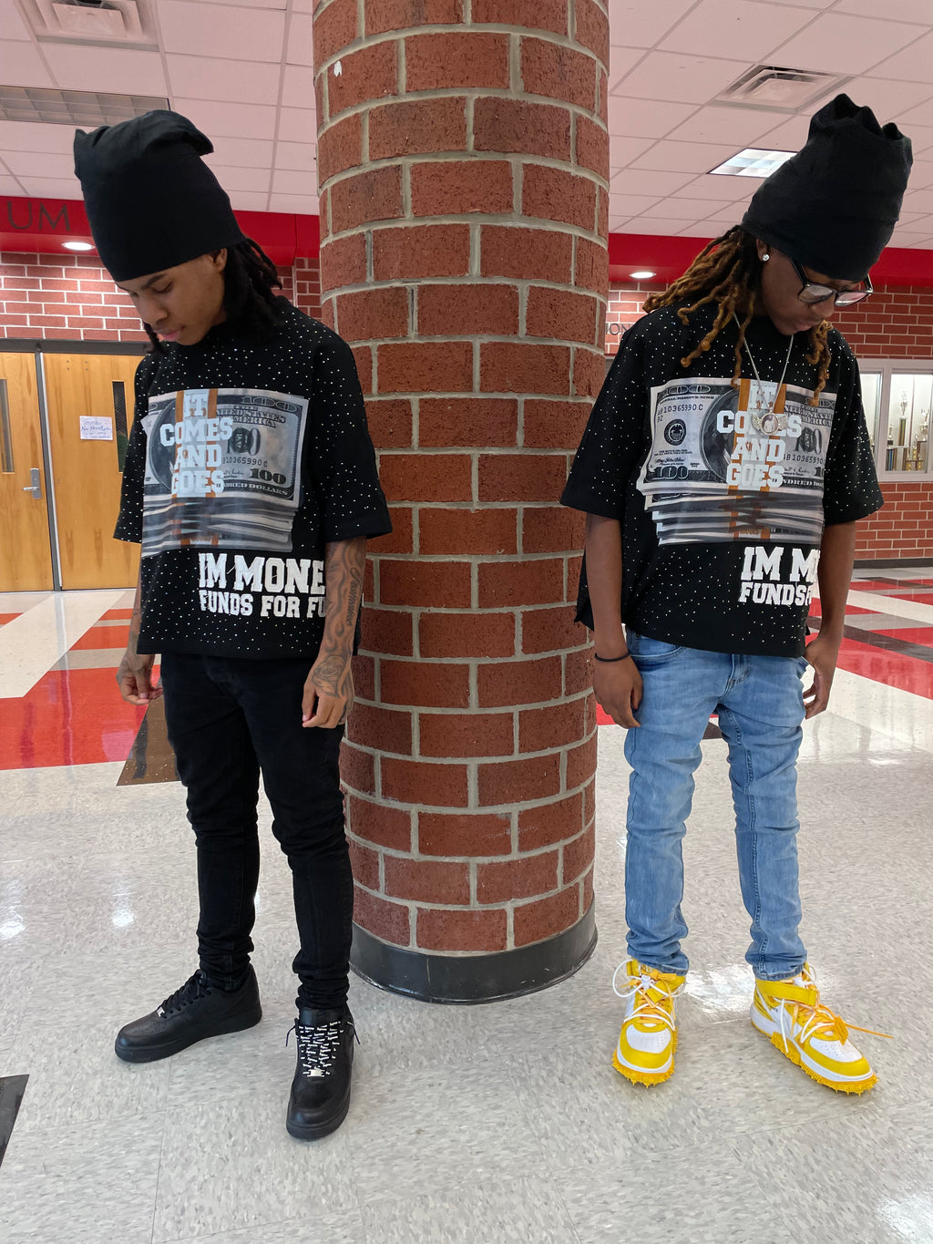 Money Motivation Black Boxy Tee